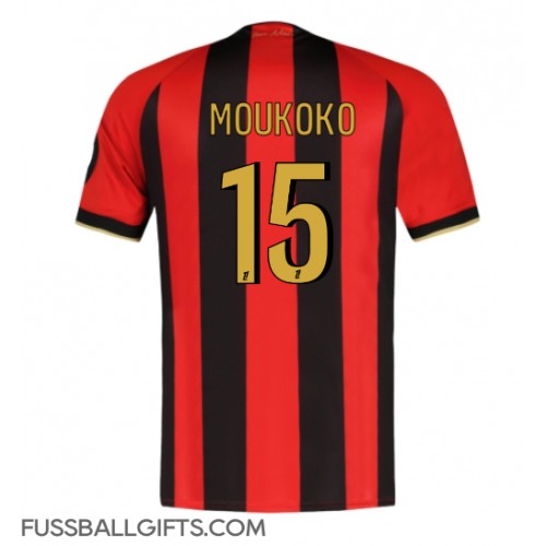 OGC Nice Youssoufa Moukoko #15 Fußballbekleidung Heimtrikot 2024-25 Kurzarm